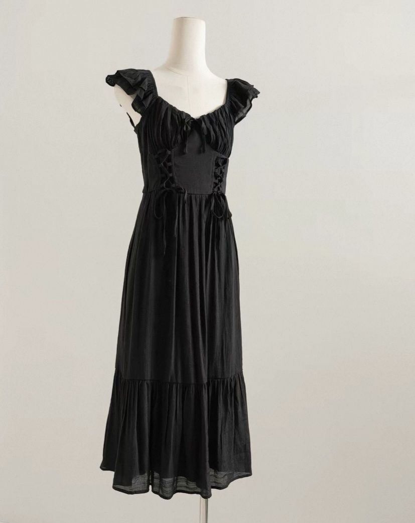 Vestiti: Kleid schwarz mit Schnürung S/M – Nuovo e nell'imballaggio originale da Veyras venduto da ValClasse 1