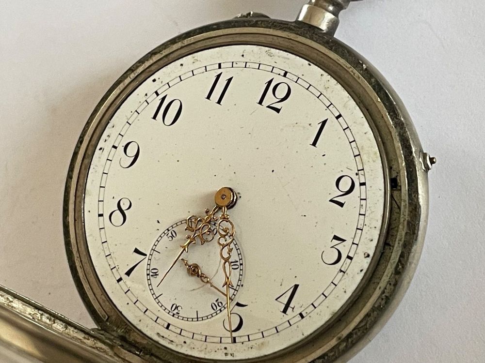 Montre De Poche Ancienne En Argent - 35 Grammes - Mécanique à Remontage Manuel