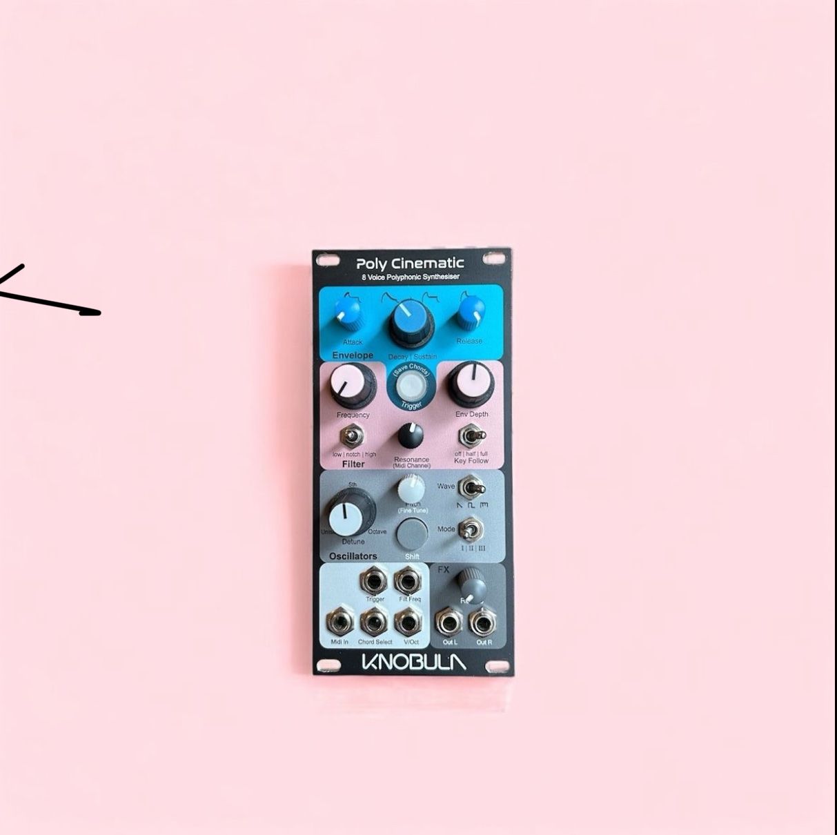 Strumenti musicali: Eurorack Knobula Poly Cinematic 8 voices – Usato da Aarau venduto da Raveless