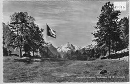 Rütliwiese mit Bristenstock - Schweizerfahne