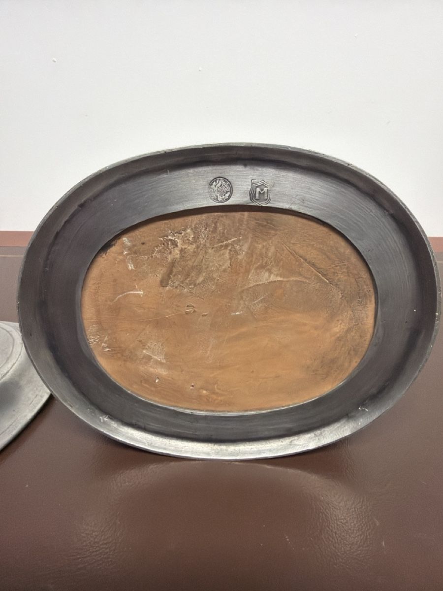 Barattoli: Boîte ancienne en faïence et étain  – Usato da Bôle venduto da K200C 2