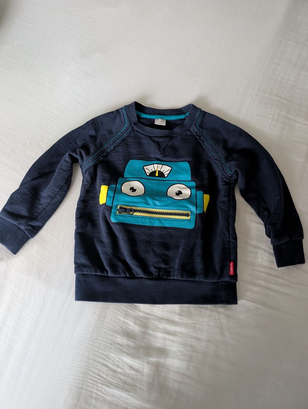 Name It Maglioni & Felpe: Pullover Gr. 86 mit süssem Roboter-Motiv, Name-It Pulli – Usato da Basel venduto da an_v7yj