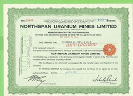 Northspan Uranium Mines Limited, 1957