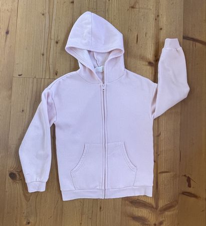 Sweat à capuche rose pâle H&M-super état-T.134/140cm-8/10ans