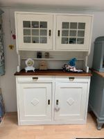 Küchenbuffet Schrank Vitrine Nussbaum shabby weiss  börnie's