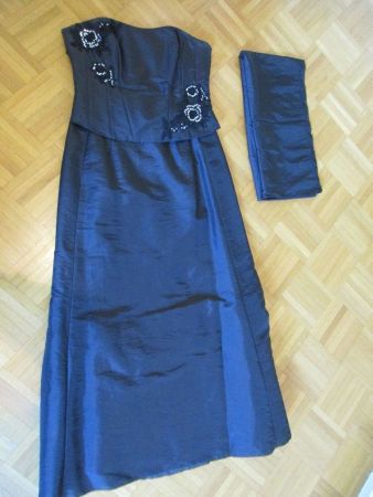 schönes, schwarzes Abendkleid in Gr. 42