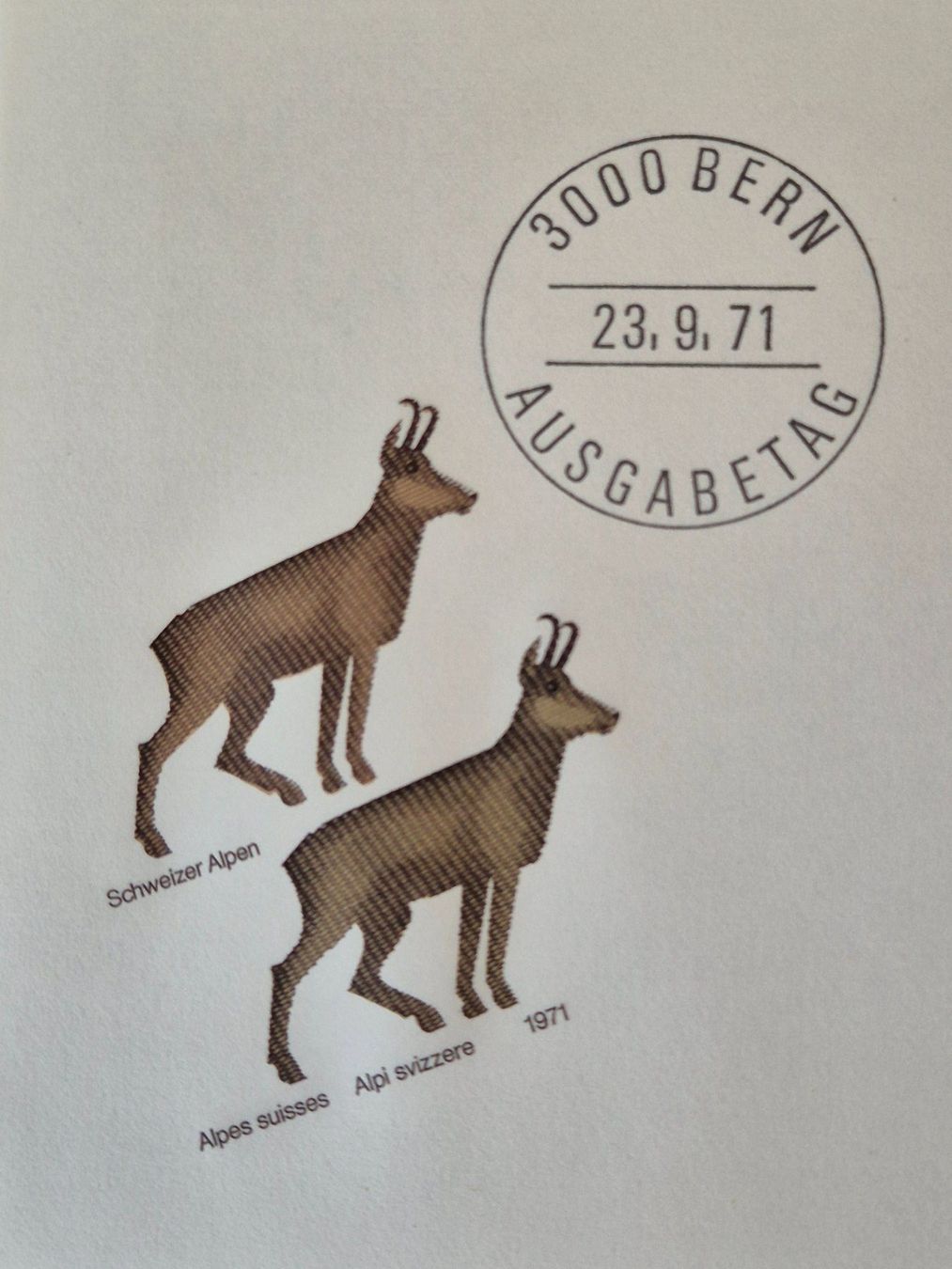Alle Briefmarken: Ersttagsbrief Schweizer Alpen 23.9.71 – Neu (gemäss Beschreibung) aus Seewen SZ von SuperpumaDisplayTeam 2