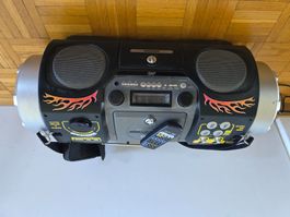 JVC Boombox Radio CD Player mit Flammen-Design - CH