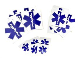 Star of Life Kleber in 3 Grössen zu je 5 Stück