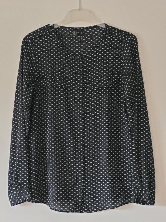 Bluse Mango Suit schwarz-weiss Grösse S