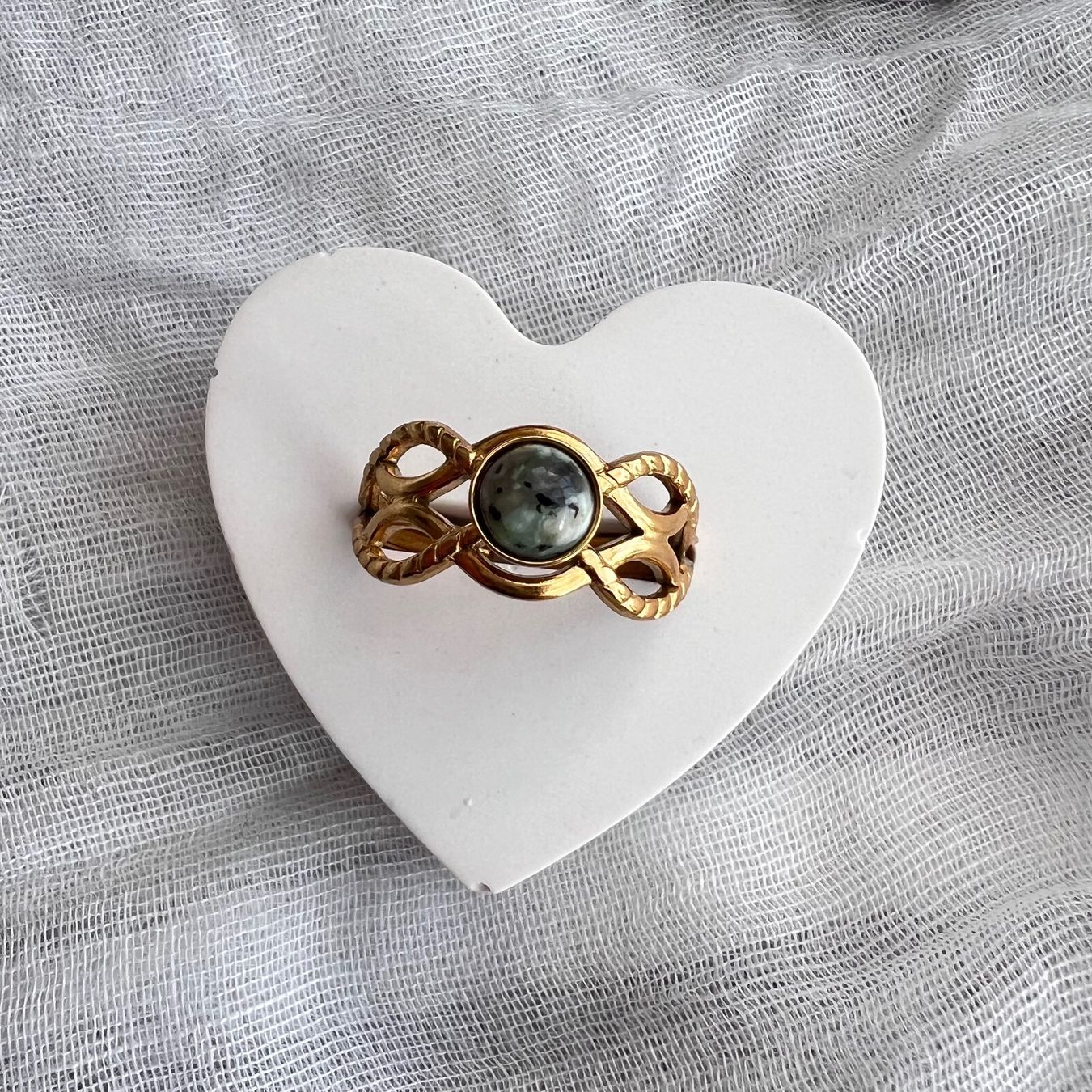 Ringe: Bague plaquée or avec lapis lazuli – Neu (gemäss Beschreibung) aus Pully von sunaddict 5