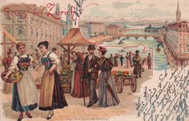 Zürich   ZH  -  Auf der Gemüsebrücke     um 1899