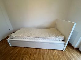 MALM Bett 90x200 cm, inklusive original Hüslernest-System