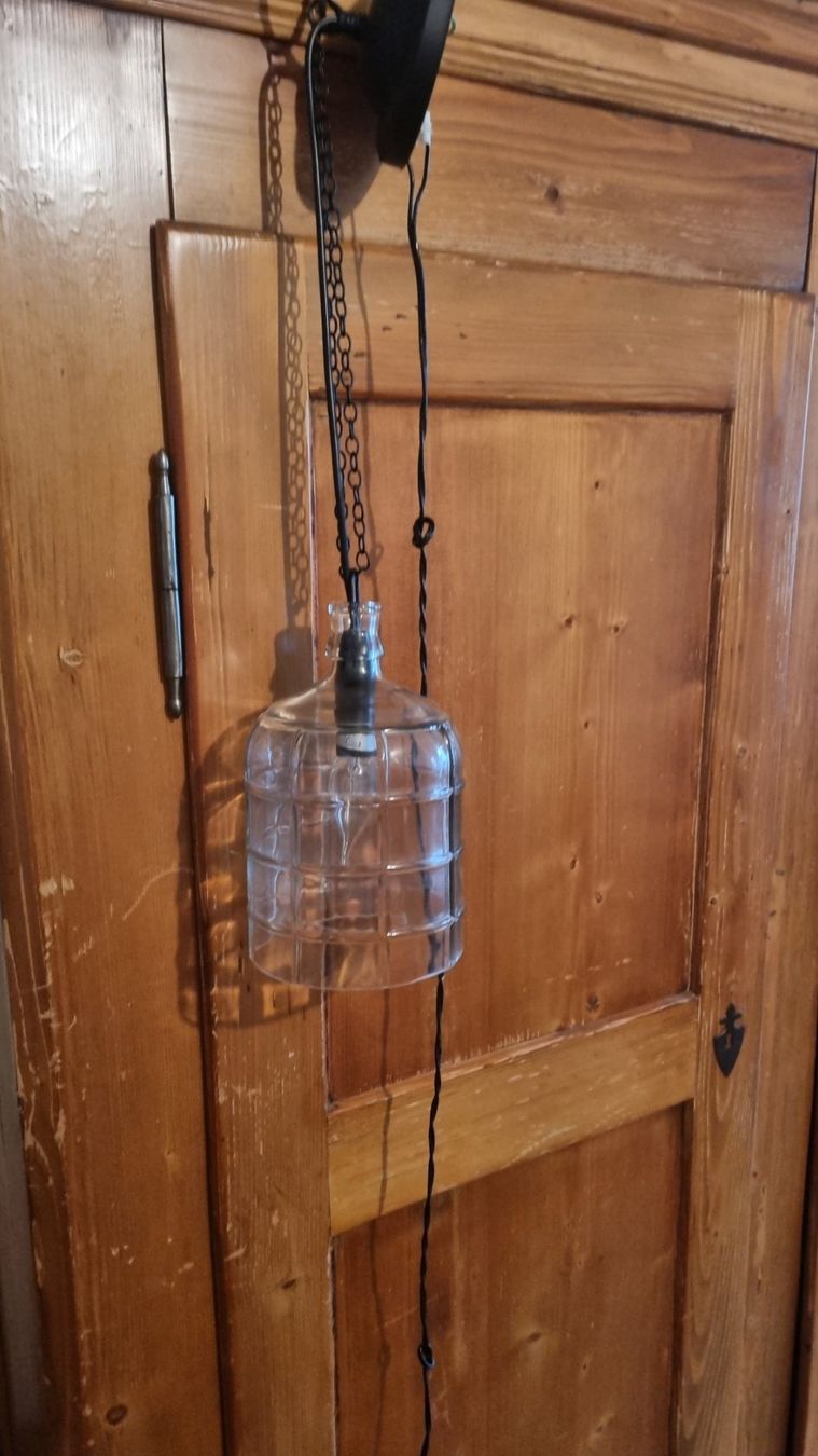 Lampade: Glas Flasche Hängelampe – Usato da Basel venduto da Jcva 2