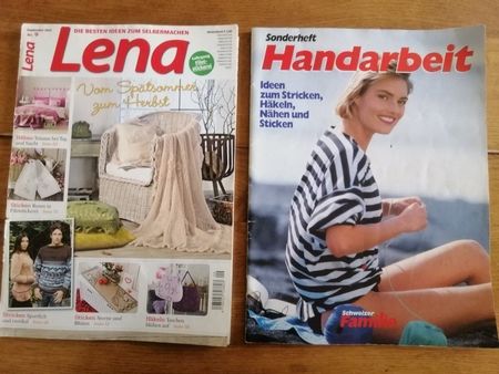 2 Handarbeitshefte / Stricken, Häkeln, Sticken, Nähen