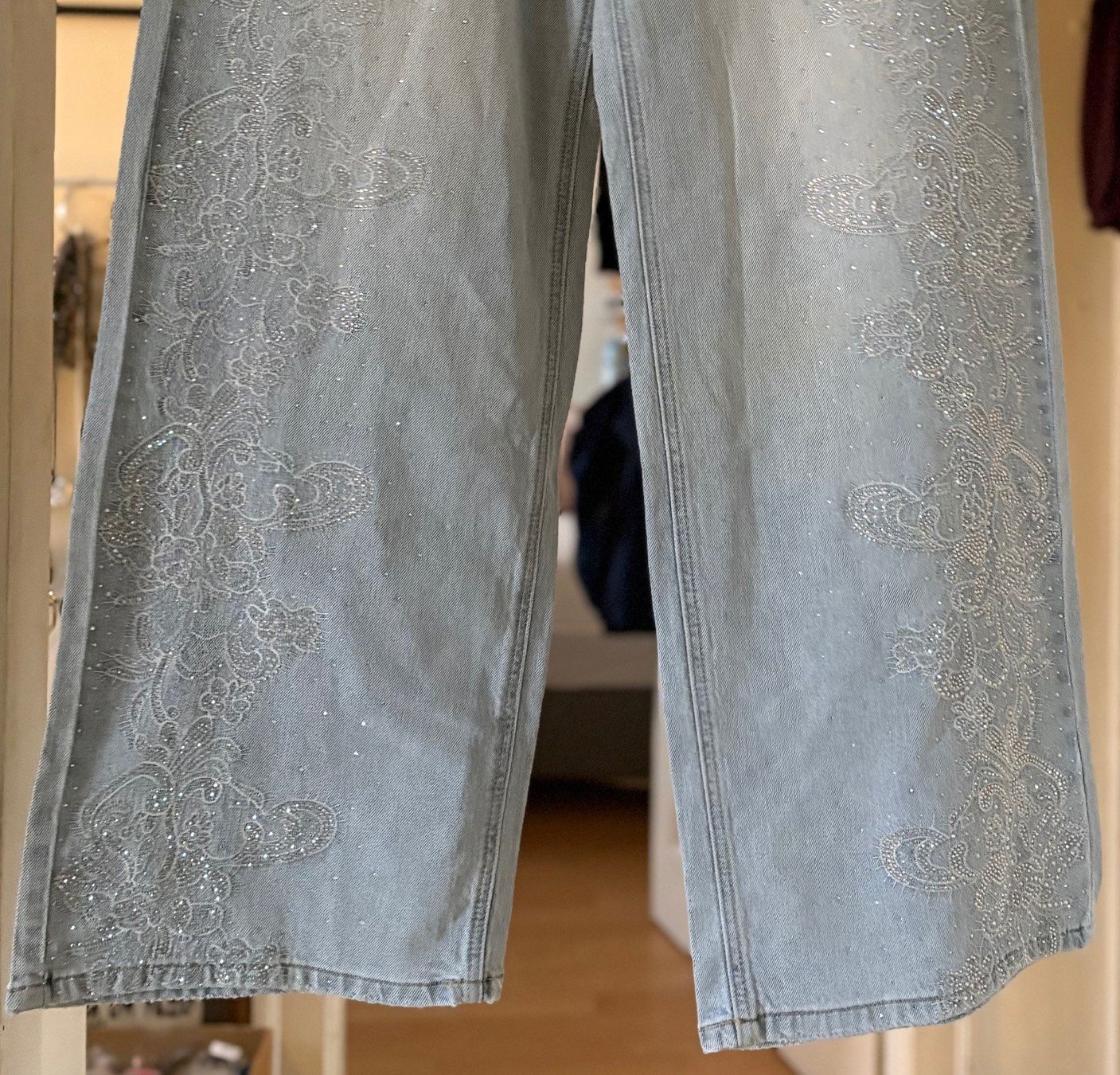 Jeans: JEANS WIDE AVEC STRASS! M – Nuovo e nell'imballaggio originale da Locarno venduto da NicoNion 2