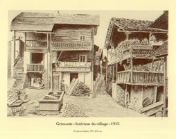 Grimentz   VS  -   Intérieur du village  -  1915