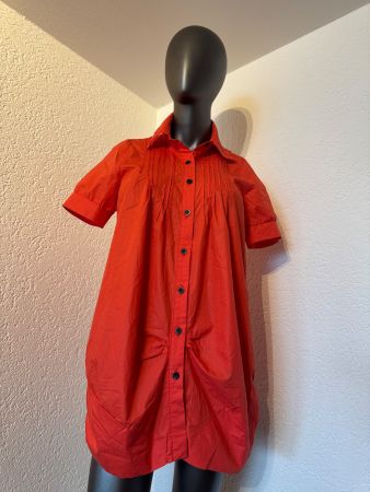 Damen Blusenkleid Hemdblusenkleid mit Biesen Gr M Neuwertig