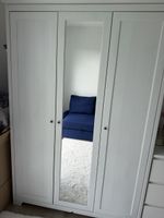 Kleiderschrank weiss 3-türig mit Spiegel  
