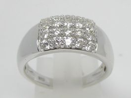 Silber Ring 925 Zirkonia / D 17 mm