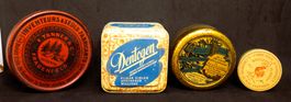 boite 4x Blechdose Valda Dentogen Tanner Frauenfeld Champod
