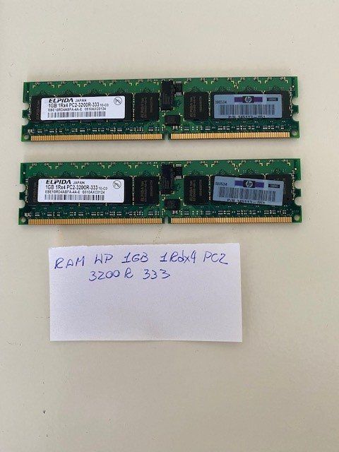 Mémoire ECC MT9HTF6472Y-40EA1 - 512MB 1Rx8 PC2-3200R (333-12-A0)