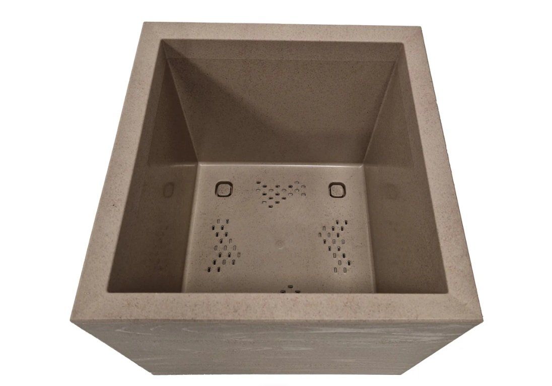 blumenkasten wei rattan Pflanzkbel | Polyrattan | mit Rankgitter | rechteckig