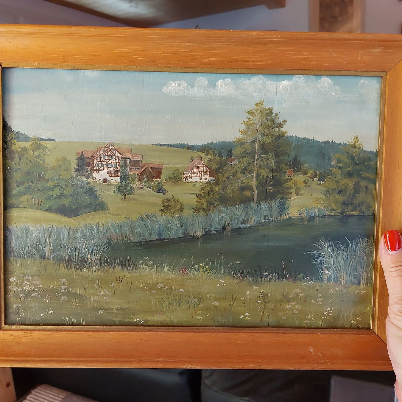 Dipinti: Ölgemälde signiert, idyllische schweizerLandschaft – Usato da Schlieren venduto da Svenja7