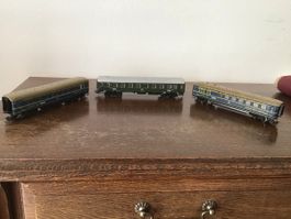3x Märklin H0 Blech-Wagen CIWL Speise/Schlaf + DB Stuttgart
