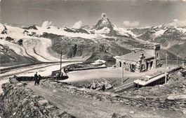 Zermatt (VS) Gornergratbahn GGB Bahnhof Matterhorn