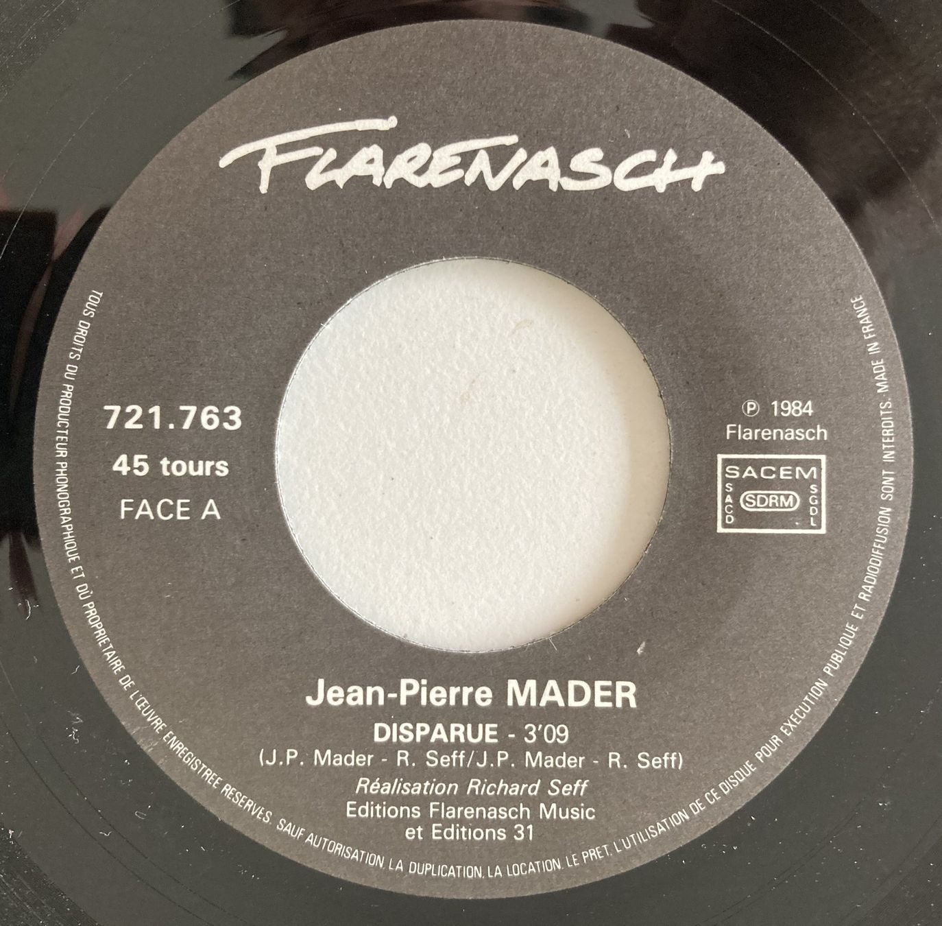 Vinyles: JEAN-PIERRE MADER - DISPARUE – D'occasion à Bottens par hotter-than-hell 2