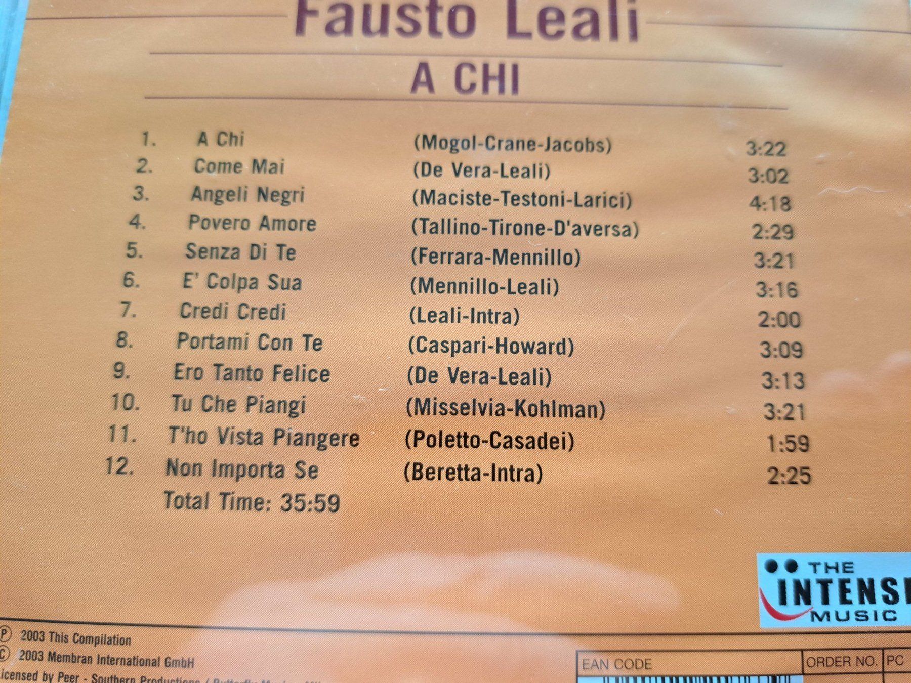 CD: Cd Fausto Leali - A Chi – Usato da Pully venduto da bro_n52j 2