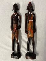 2 MASSAI-KRIEGER / Holz / handgefertigt / 1975-1980 / Top!