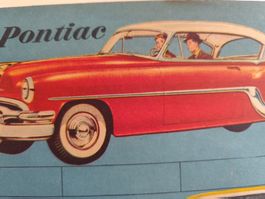 Papier Plakat (50ziger Jahre Amerikaner Autos)