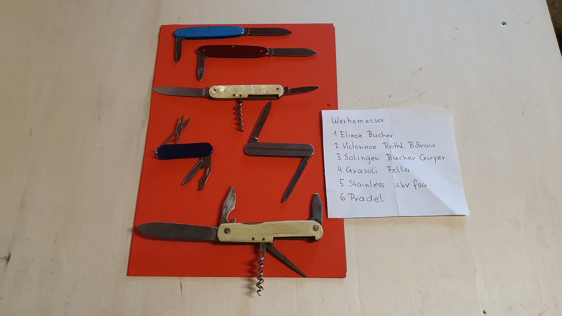 Coltelli tascabile: Werbemesser Konvolut 6 Stück – Usato da Richigen venduto da Auerhahn11 3