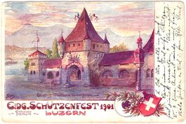 Eidg. Schützenfest 1901 Luzern (Offiziell Postkarte)