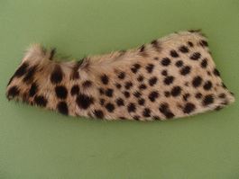 Vintage echt Leoparden Ohrenschutz Mütze