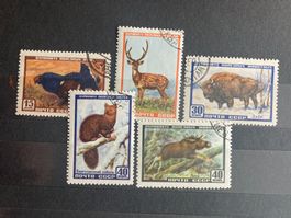 Sowjetunion 1957 Lot Tiere gestempelt