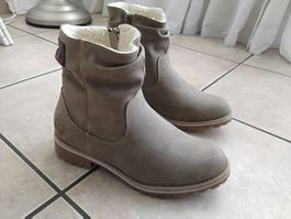 Boots d'hiver fourrées taupe, taille 38 - Chaudes!