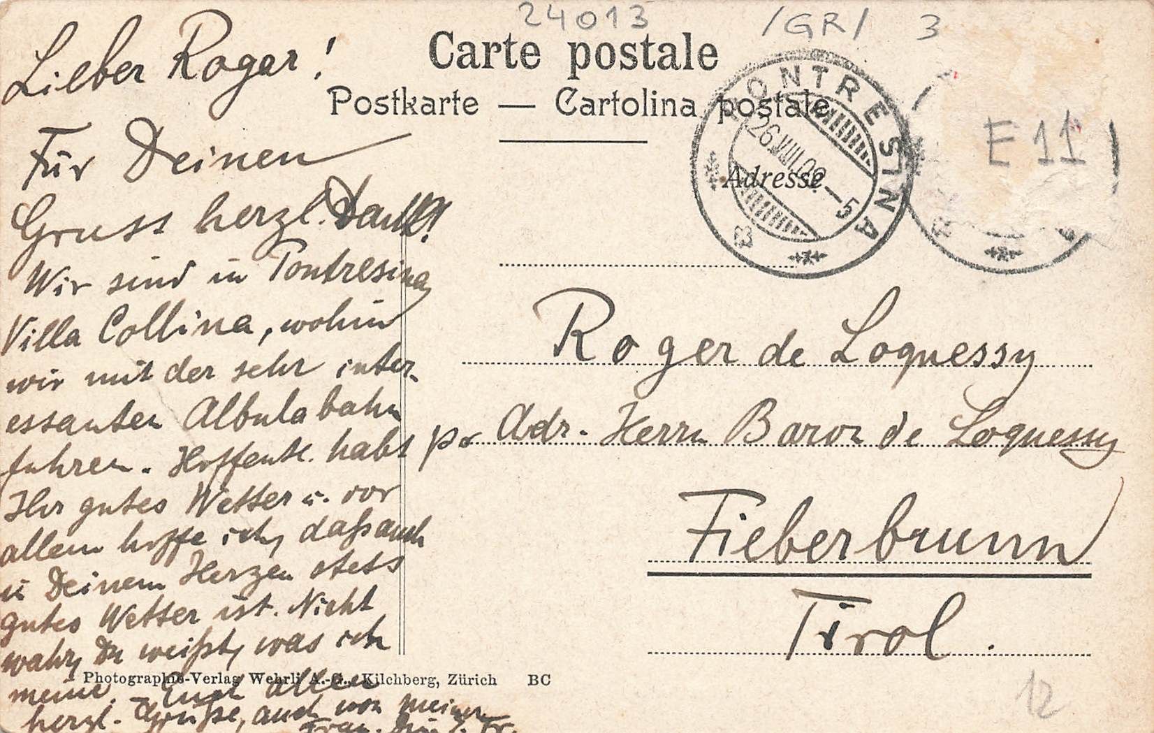 Cartoline postali: Preda GR Albulabahn eisenbahnviadukt bahn – Usato da Biasca venduto da Blenio71 1