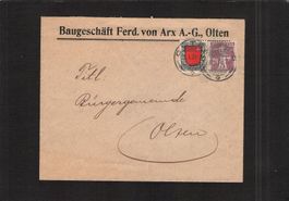 Mischfrankatur Pro Juv. Nr.J15 + Tellknabe , 28.l.1921