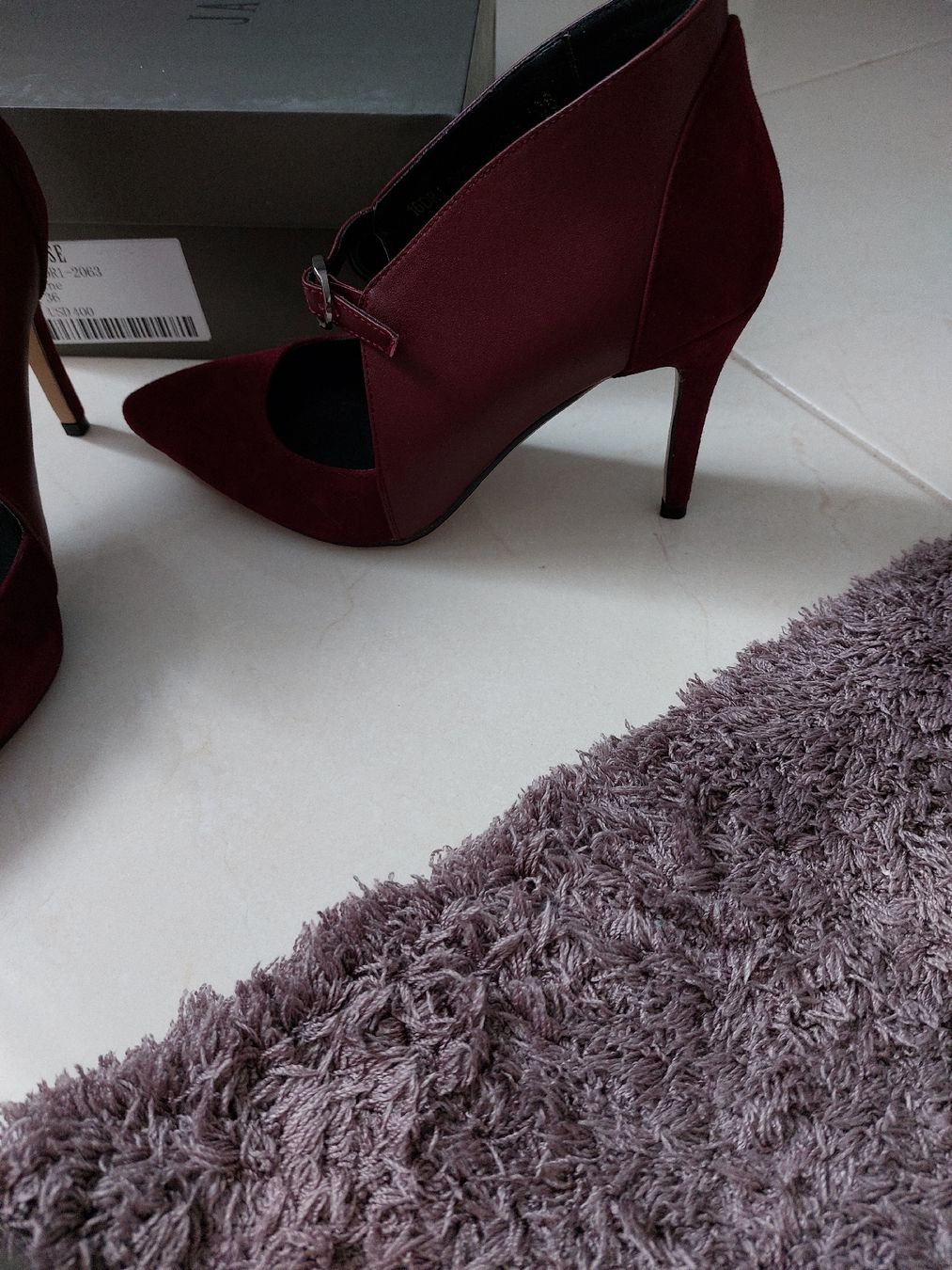 Scarpe da donna: Escarpin Jadyrose,bordeaux, cuir et daim véritable – Nuovo e nell'imballaggio originale da Formangueires venduto da Fabienne1974 1