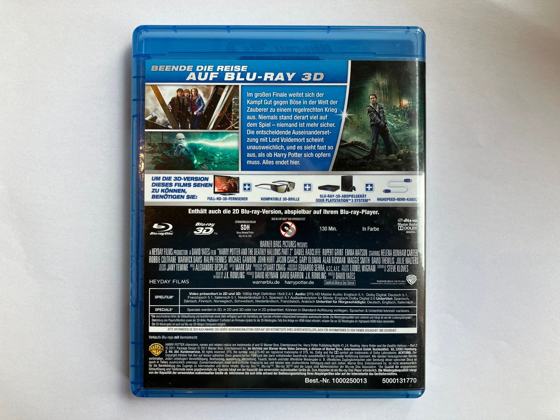 Tous les DVDs: Harry Potter Heiligtümer des Todes 1 3D + 2D Blu-Ray – D'occasion à Delley par ogringo77 1