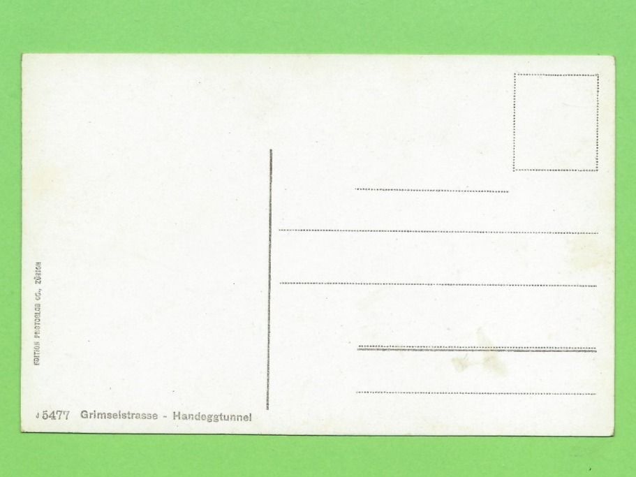 Cartoline postali: Grimselstrasse, Handeggtunnel – Nuovo (secondo la descrizione) da Zürich venduto da t24_de 1