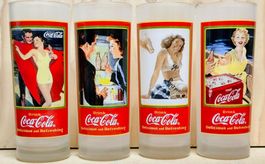 4 Coca-Cola Gläser Nostalgie  ca. 4 dl
