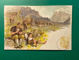 Alte Ansichtskarte "Souvenir des Alpes"