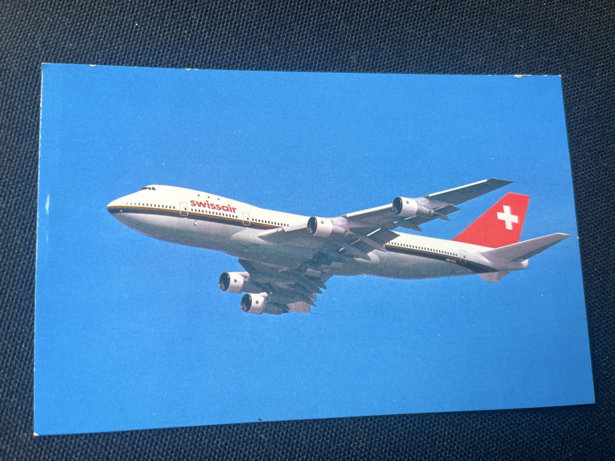 Cartoline postali: AK Swissair Boing 747 B – Usato da Romanshorn venduto da Apfelschuss