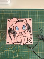 Ventilateur PC RGB Xilence 120mm motif Mew personnalisé rose