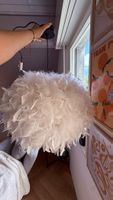 Lampe suspension plumes blanches cosy pour salon / chambre 4