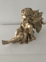 Deko Figur Engel gold, 22cm hoch, 31cm breit